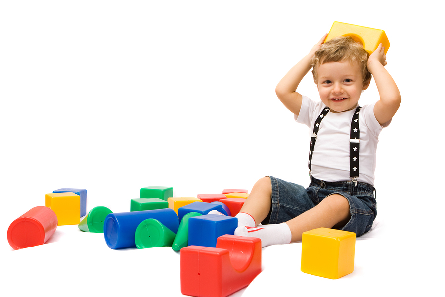 Boy With Building Blocks
