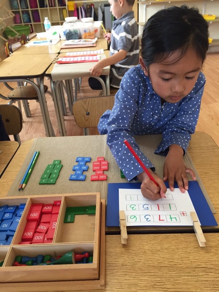 Montessori work cycle math work